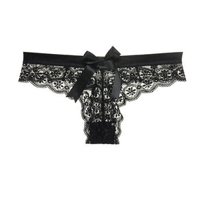 Floral Lace Panties W/ Bow