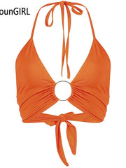 Load image into Gallery viewer, Ring Halter Top
