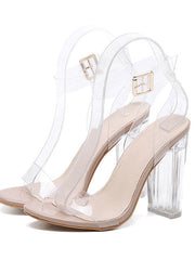 Load image into Gallery viewer, Clear High Heel Sandals
