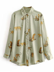 Load image into Gallery viewer, Long Sleeve Animal Print Shirt
