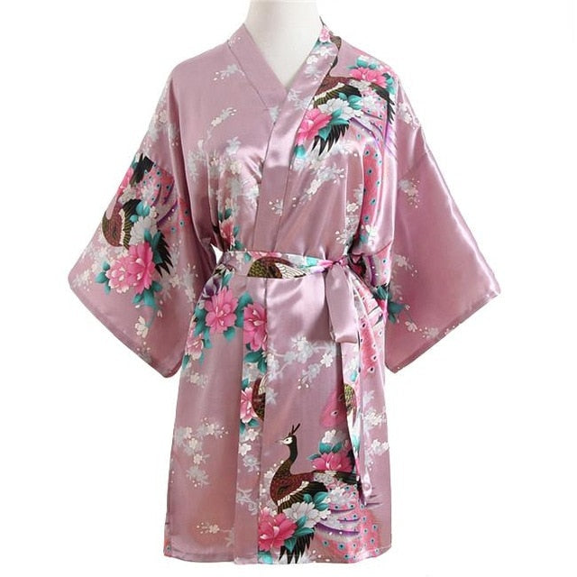 Floral Print Kimono Robe