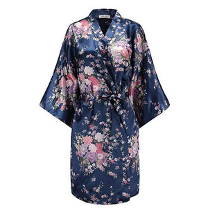 Floral Print Kimono Robe