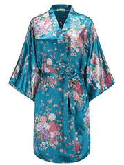 Load image into Gallery viewer, Floral Print Kimono Robe
