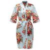 Load image into Gallery viewer, Floral Print Kimono Robe
