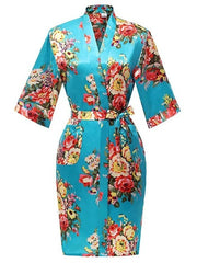 Load image into Gallery viewer, Floral Print Kimono Robe
