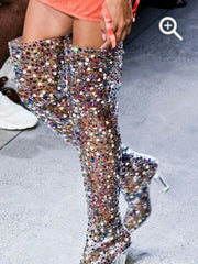 Load image into Gallery viewer, Multi-Color Crystal High Heels Shoes
