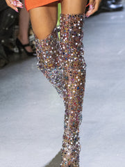 Load image into Gallery viewer, Multi-Color Crystal High Heels Shoes
