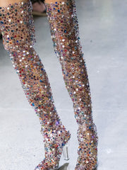 Load image into Gallery viewer, Multi-Color Crystal High Heels Shoes
