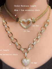 Load image into Gallery viewer, Cubic Zirconia Heart Pendant Necklace
