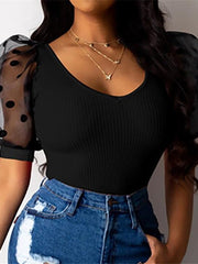 Load image into Gallery viewer, Sheer Sleeve Blouse
