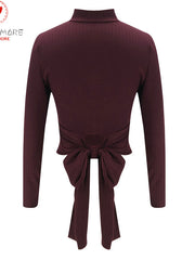 Load image into Gallery viewer, Long Sleeve Top W/ Bow
