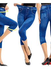 Load image into Gallery viewer, Jeans Print Capris
