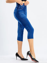 Load image into Gallery viewer, Jeans Print Capris
