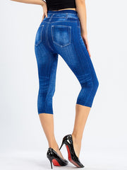 Load image into Gallery viewer, Jeans Print Capris
