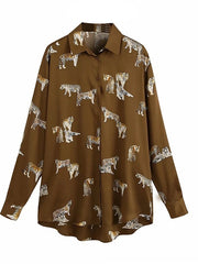 Load image into Gallery viewer, Long Sleeve Animal Print Shirt
