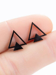 Load image into Gallery viewer, Black Steel Earrings
