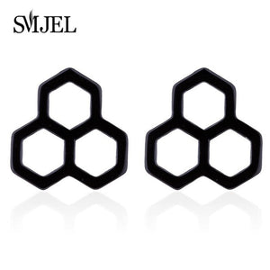 Black Steel Earrings