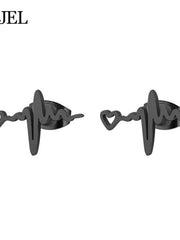 Load image into Gallery viewer, Black Steel Earrings
