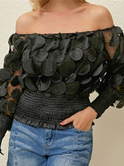 Load image into Gallery viewer, Sheer Top With Dot
