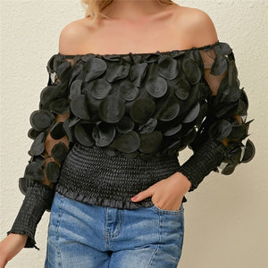 Sheer Top With Dot