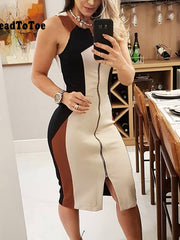 Load image into Gallery viewer, Colorblock Sleeveless Dress
