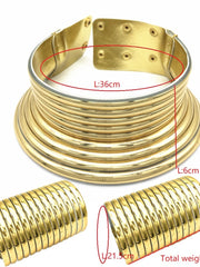 Load image into Gallery viewer, Collar, Earrings, &amp; Matching Cuffs Jewelry Set
