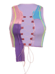 Load image into Gallery viewer, Patchwork Crop Top
