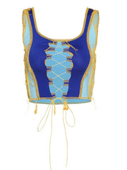 Load image into Gallery viewer, Patchwork Crop Top
