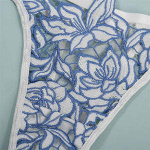 Floral Embroidered Bra & Panties