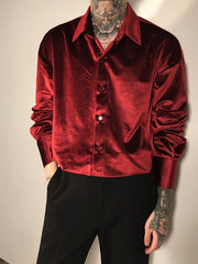 Load image into Gallery viewer, Long Sleeve Velvet Shirts
