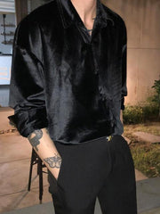 Load image into Gallery viewer, Long Sleeve Velvet Shirts
