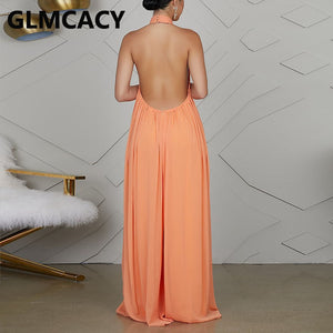 Backless Loose Jumpsuits