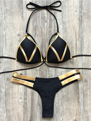 Load image into Gallery viewer, Gold Accent Bikini
