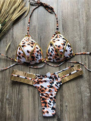 Load image into Gallery viewer, Gold Accent Bikini
