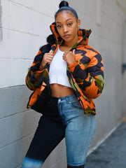 Load image into Gallery viewer, Camo Print Winter Jacket
