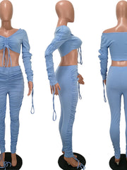 Load image into Gallery viewer, Ruched  Two Piece Set
