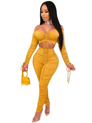 Load image into Gallery viewer, Ruched  Two Piece Set
