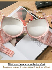 Load image into Gallery viewer, Floral Print Bra &amp; Lace Back Panties Set
