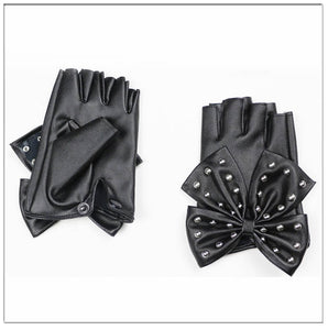 Faux Leather Gloves