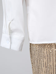 Load image into Gallery viewer, Long Sleeve Shirt &amp; Sequin Pants
