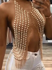 Load image into Gallery viewer, Pearl Halter Top
