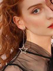 Load image into Gallery viewer, Chain Star Earrings
