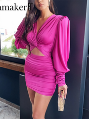 Load image into Gallery viewer, Ruched Satin Bodycon Dress
