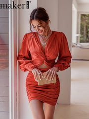 Load image into Gallery viewer, Ruched Satin Bodycon Dress
