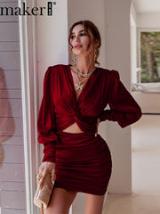 Load image into Gallery viewer, Ruched Satin Bodycon Dress
