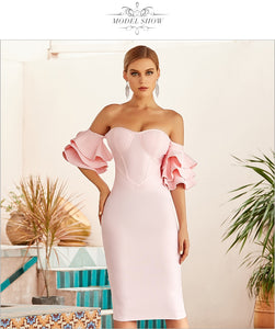 Off Shoulder Raffle Dress