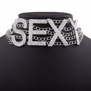 Rhinestone Choker Necklace