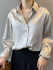 Load image into Gallery viewer, Button Down Silky Shirt
