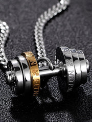 Load image into Gallery viewer, Barbell Pendant Necklace
