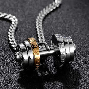 Barbell Pendant Necklace